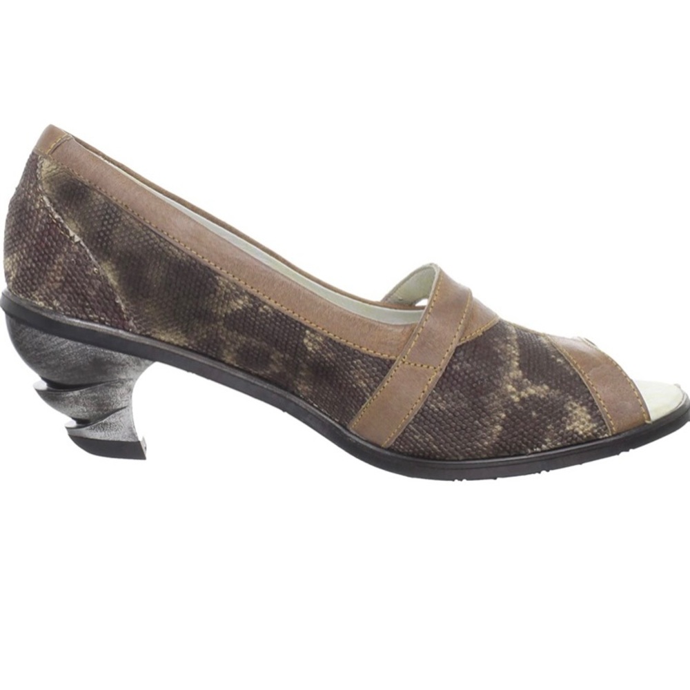 Eject Open Toe Pump,Beige/Brown/Tan, Size 41 EU, best fit 10 M US